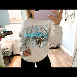 vintage painting inspired pullover